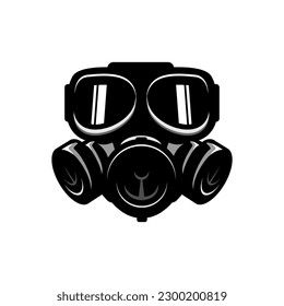 gas mask design vector on white background