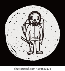 gas mask doodle