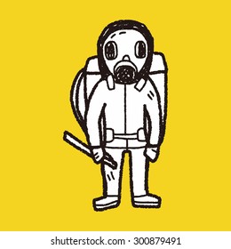 gas mask doodle