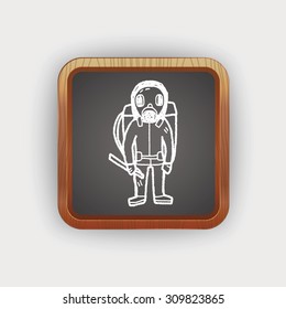 gas mask doodle