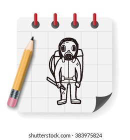 gas mask doodle