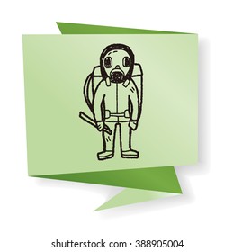 gas mask doodle
