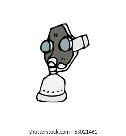 gas mask drawing