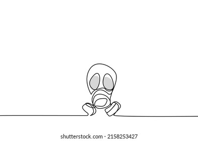 a gas mask drawing style. symbol of the community that commits acts of revolt