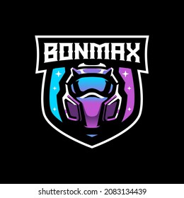 Gas mask esport logo design