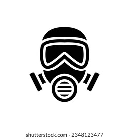Gas Mask Filled Icon Vector Illustration