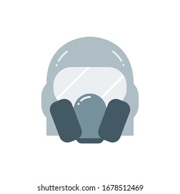 Gas mask flat design element,Icon,Vector and Illustration.