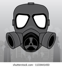 Gas mask in the future for the city in the problem of toxic pollution. 
To prevent death of the population.