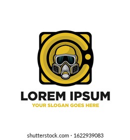 Gas mask for Game logo Vector logo template