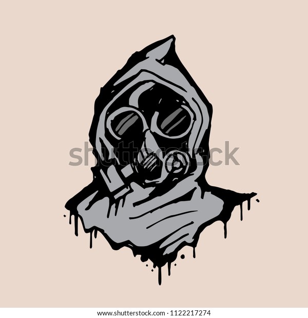 Gas Mask Graffiti Style Vector Illustration Vector De Stock Libre De Regalías 1122217274 7295