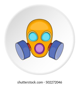 Gas mask icon. Cartoon illustration of gas mask vector icon for web