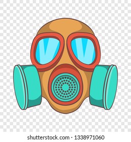 Gas mask icon in cartoon style isolated on background for any web design 