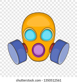 Gas mask icon in cartoon style isolated on background for any web design 