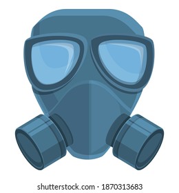 Gas mask icon. Cartoon of gas mask vector icon for web design isolated on white background