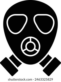 Gas Mask Icon Design For Personal And Commercial Use.