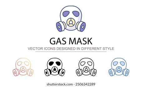 Gas Mask icon design with white background stock illustration