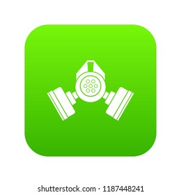 Gas mask icon digital green for any design isolated on white vector illustration
