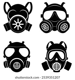 Gas Mask Icon: Distinctive Safety Symbol Design