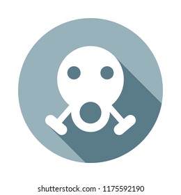 Gas mask icon in Flat long shadow style. One of web collection icon can be used for UI, UX