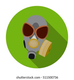 Gas mask icon in flat style isolated on white background. Weapon symbol stock vector illustration.