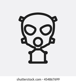 Gas mask icon illustration isolated vector sign symbol