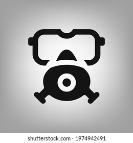 Gas mask icon for the interface of applications, games.