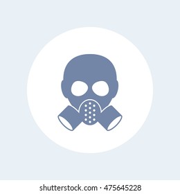 gas mask icon isolated on white