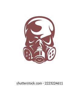 Gas mask icon logo design illustration