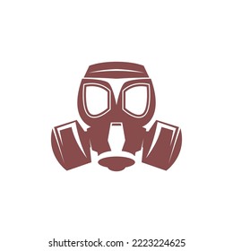 Gas mask icon logo design illustration