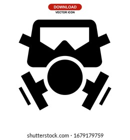 gas mask icon or logo isolated sign symbol vector illustration - high quality black style vector icons
