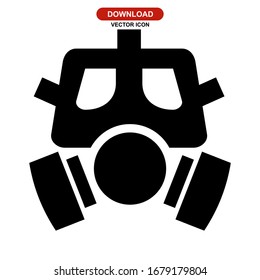 gas mask icon or logo isolated sign symbol vector illustration - high quality black style vector icons

