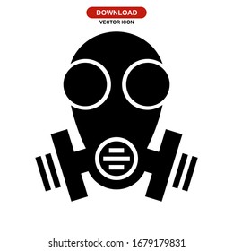 gas mask icon or logo isolated sign symbol vector illustration - high quality black style vector icons
