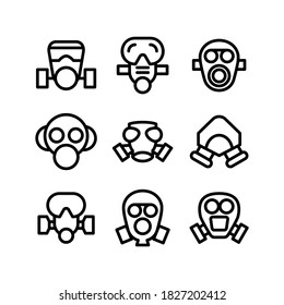 gas mask icon or logo isolated sign symbol vector illustration - Collection of high quality black style vector icons
