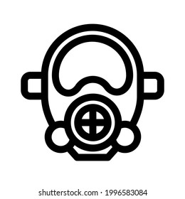 gas mask icon or logo isolated sign symbol vector illustration - high quality black style vector icons
