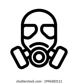gas mask icon or logo isolated sign symbol vector illustration - high quality black style vector icons
