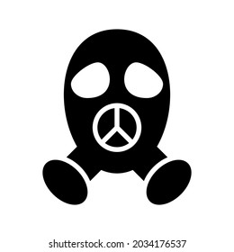gas mask icon or logo isolated sign symbol vector illustration - high quality black style vector icons
