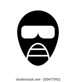 gas mask icon or logo isolated sign symbol vector illustration - high quality black style vector icons
