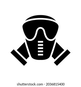 gas mask icon or logo isolated sign symbol vector illustration - high quality black style vector icons
