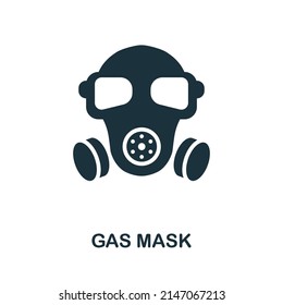 Gas Mask icon. Monochrome simple Gas Mask icon for templates, web design and infographics
