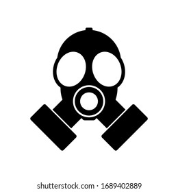 Gas mask icon on white background. Vector illustration.