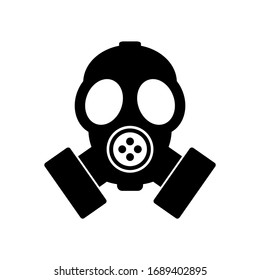 Gas mask icon on white background. Vector illustration.