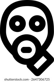 gas mask icon outlined style design