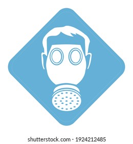 Gas Mask icon. Respirator sign for safety. Design vectory symbol illustration.