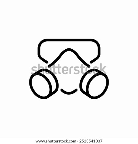 gas mask icon sign vector