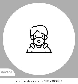 Gas mask icon sign vector,Symbol, logo illustration for web and mobile