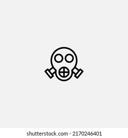 Gas mask icon sign vector,Symbol, logo illustration for web and mobile
