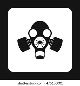 Gas mask icon in simple style isolated on white background. Protection symbol