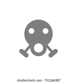 Gas mask icon. Simple web black icon, can be used as web element icon on white background