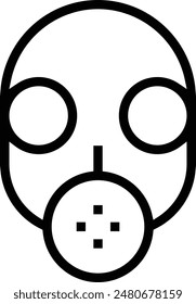 gas mask icon. Thin linear style design isolated on white background