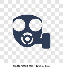 Gas mask icon. Trendy Gas mask logo concept on transparent background from army and war collection